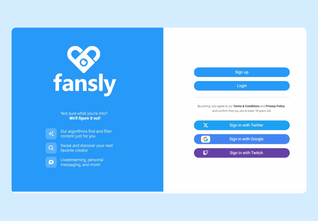 Fansly вход 
