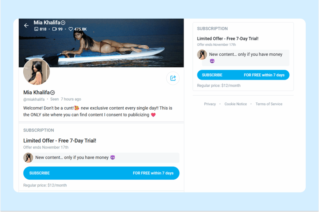 Топ 10 OnlyFans-моделей с самыми высоким доходом